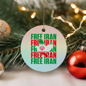 Freedom Dove Flag Ceramic Ornament Peaceful Iran Support TS12 1pc Pastel Print Your Wear