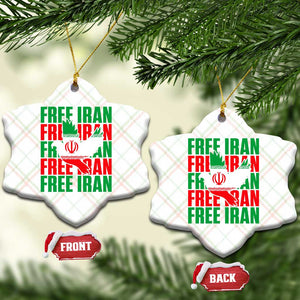 Freedom Dove Flag Ceramic Ornament Peaceful Iran Support TS12 Print Your Wear