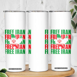 Freedom Dove Flag Skinny Tumbler Peaceful Iran Support TS12 Print Your Wear