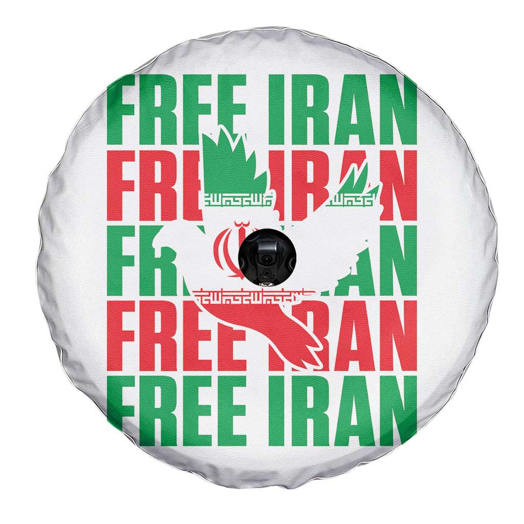Freedom Dove Flag Spare Tire Cover Peaceful Iran Support TS12 Print Your Wear