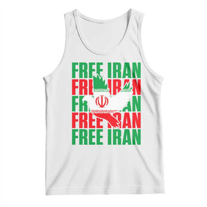 Freedom Dove Flag Tank Top Peaceful Iran Support TS12 White Print Your Wear