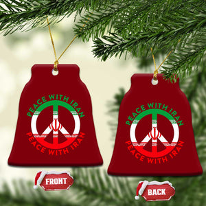 Peace With Iran Ceramic Ornament Not War In Middle East TS12 Print Your Wear