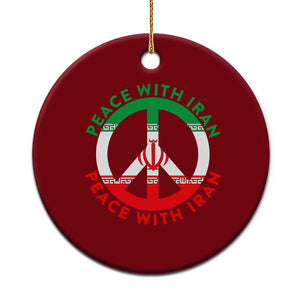 Peace With Iran Ceramic Ornament Not War In Middle East TS12 1pc Red Print Your Wear