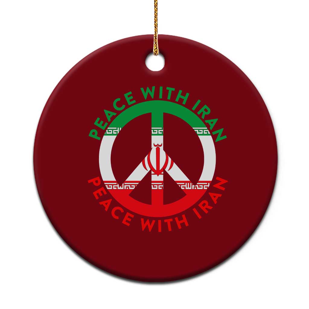 Peace With Iran Ceramic Ornament Not War In Middle East TS12 1pc Red Print Your Wear
