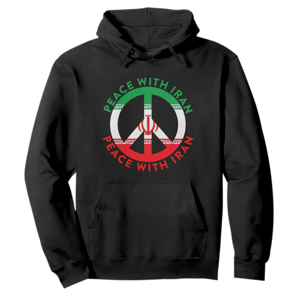 Peace With Iran Hoodie Not War In Middle East TS12 Black Print Your Wear