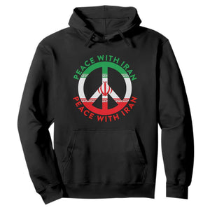 Peace With Iran Hoodie Not War In Middle East TS12 Black Print Your Wear