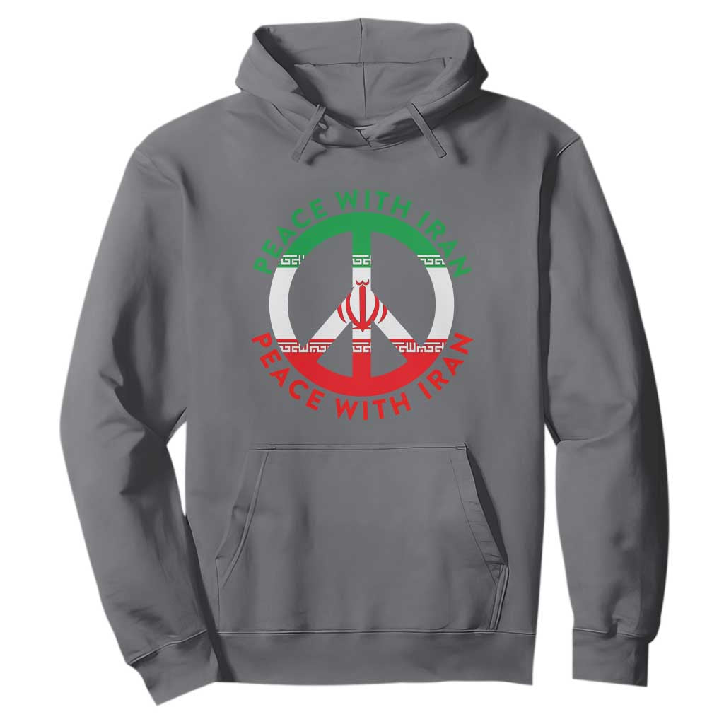 Peace With Iran Hoodie Not War In Middle East TS12 Charcoal Print Your Wear