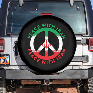 Peace With Iran Spare Tire Cover Not War In Middle East TS12 No hole Black Print Your Wear
