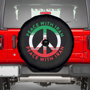 Peace With Iran Spare Tire Cover Not War In Middle East TS12 Black Print Your Wear