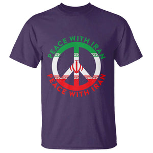 Peace With Iran T Shirt Not War In Middle East TS12 Purple Print Your Wear