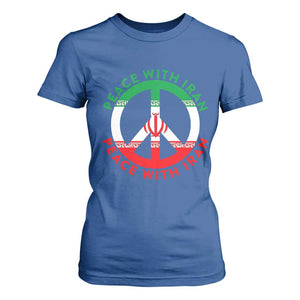Peace With Iran T Shirt For Women Not War In Middle East TS12 Royal Blue Print Your Wear