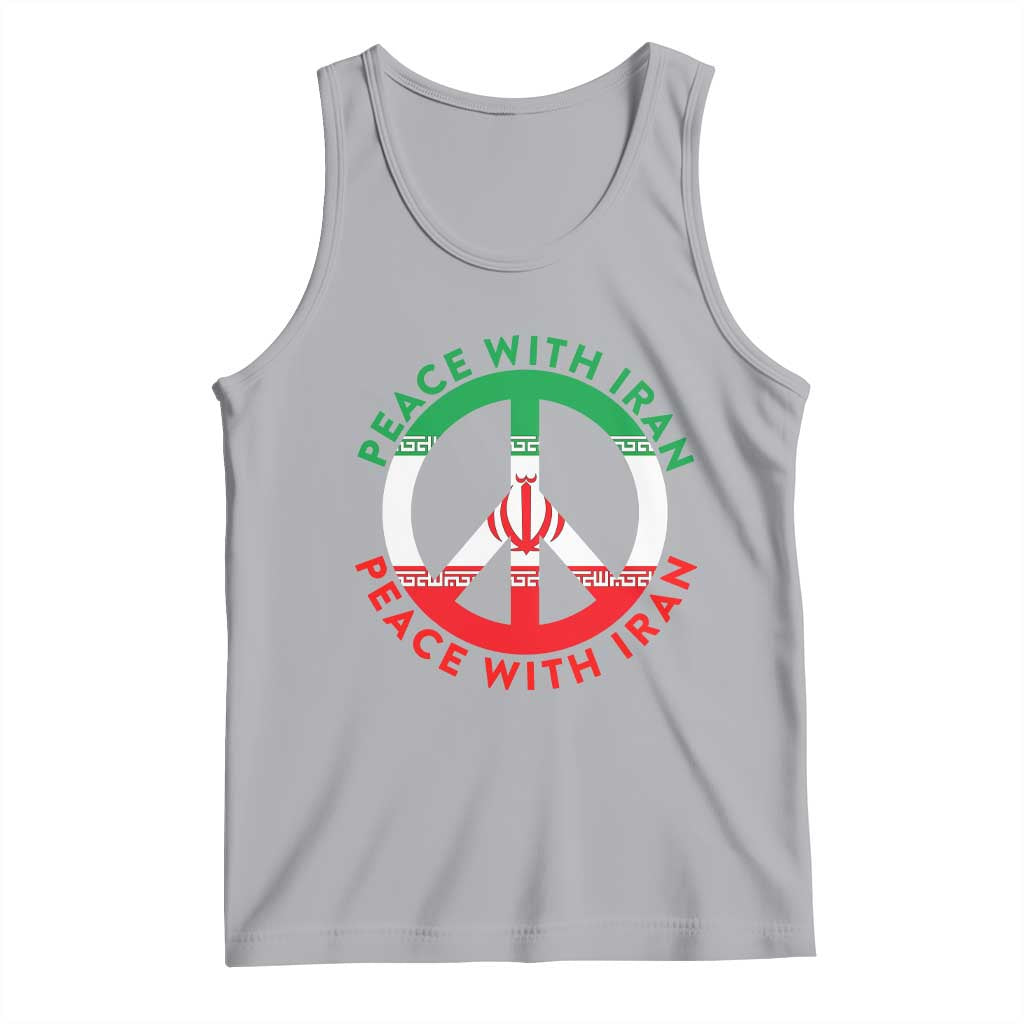 Peace With Iran Tank Top Not War In Middle East TS12 Athletic Heather Print Your Wear