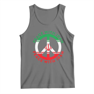 Peace With Iran Tank Top Not War In Middle East TS12 Black Heather Print Your Wear