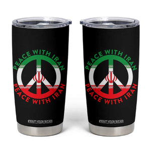 Peace With Iran Tumbler Cup Not War In Middle East TS12 Black Print Your Wear