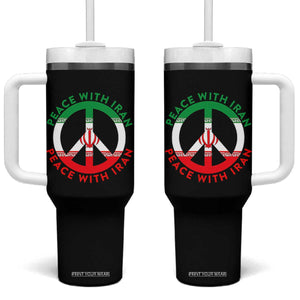 Peace With Iran Tumbler With Handle Not War In Middle East TS12 One Size: 40 oz Black Print Your Wear