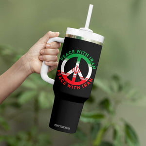 Peace With Iran Tumbler With Handle Not War In Middle East TS12 Print Your Wear
