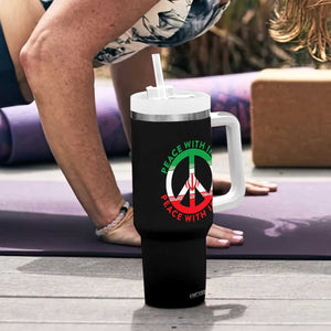 Peace With Iran Tumbler With Handle Not War In Middle East TS12 Print Your Wear