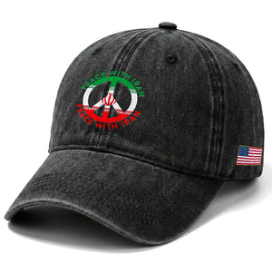 Peace With Iran Washed Cotton Baseball Cap Not War In Middle East TS12 Print Your Wear