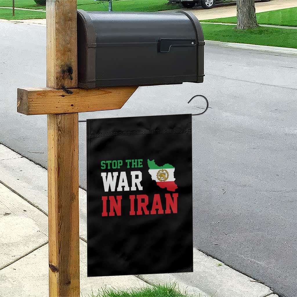 Stop The War In Iran Garden Flag Iran Freedom Protest TS12 Print Your Wear