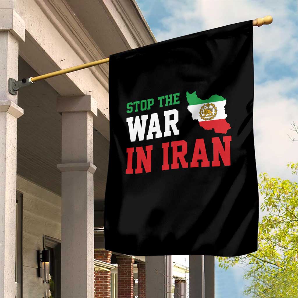 Stop The War In Iran Garden Flag Iran Freedom Protest TS12 Print Your Wear