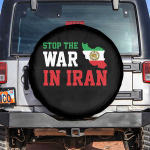 Stop The War In Iran Spare Tire Cover Iran Freedom Protest TS12 No hole Black Print Your Wear