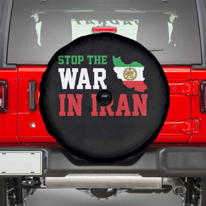 Stop The War In Iran Spare Tire Cover Iran Freedom Protest TS12 Black Print Your Wear