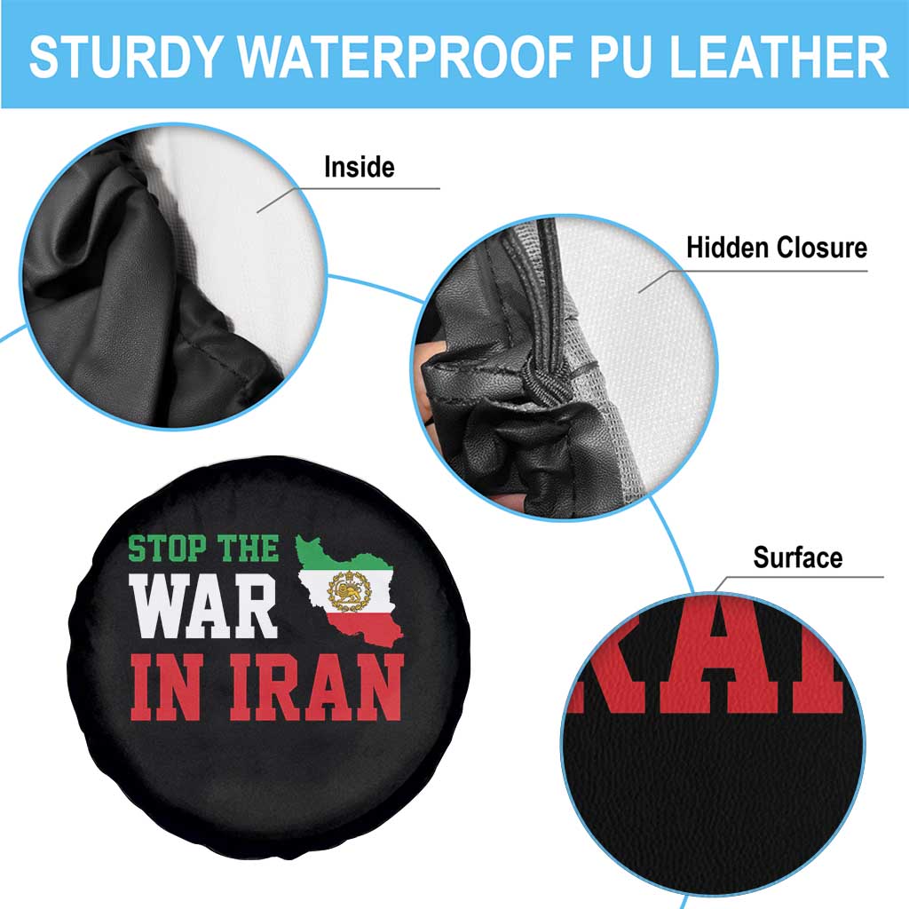 Stop The War In Iran Spare Tire Cover Iran Freedom Protest TS12 Print Your Wear