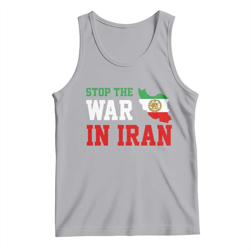 Stop The War In Iran Tank Top Iran Freedom Protest TS12 Athletic Heather Print Your Wear