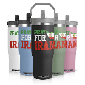Pray For Iran Flip Straw Tumbler Anti War Protest Apparel Gift TS12 Print Your Wear