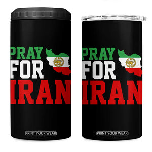 Pray For Iran 4 in 1 Can Cooler Tumbler Anti War Protest Apparel Gift TS12 One Size: 16 oz Black Print Your Wear