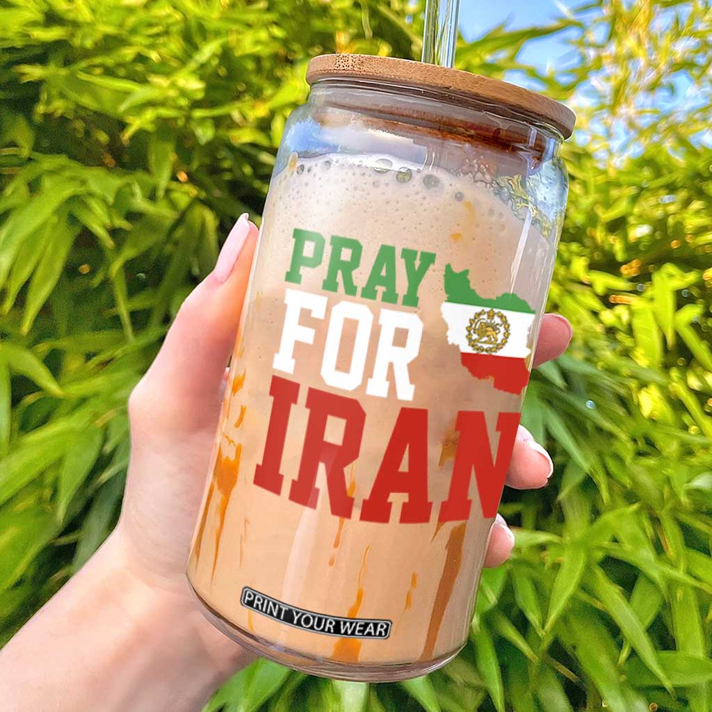Pray For Iran Glass Can Anti War Protest Apparel Gift TS12 Black Print Your Wear