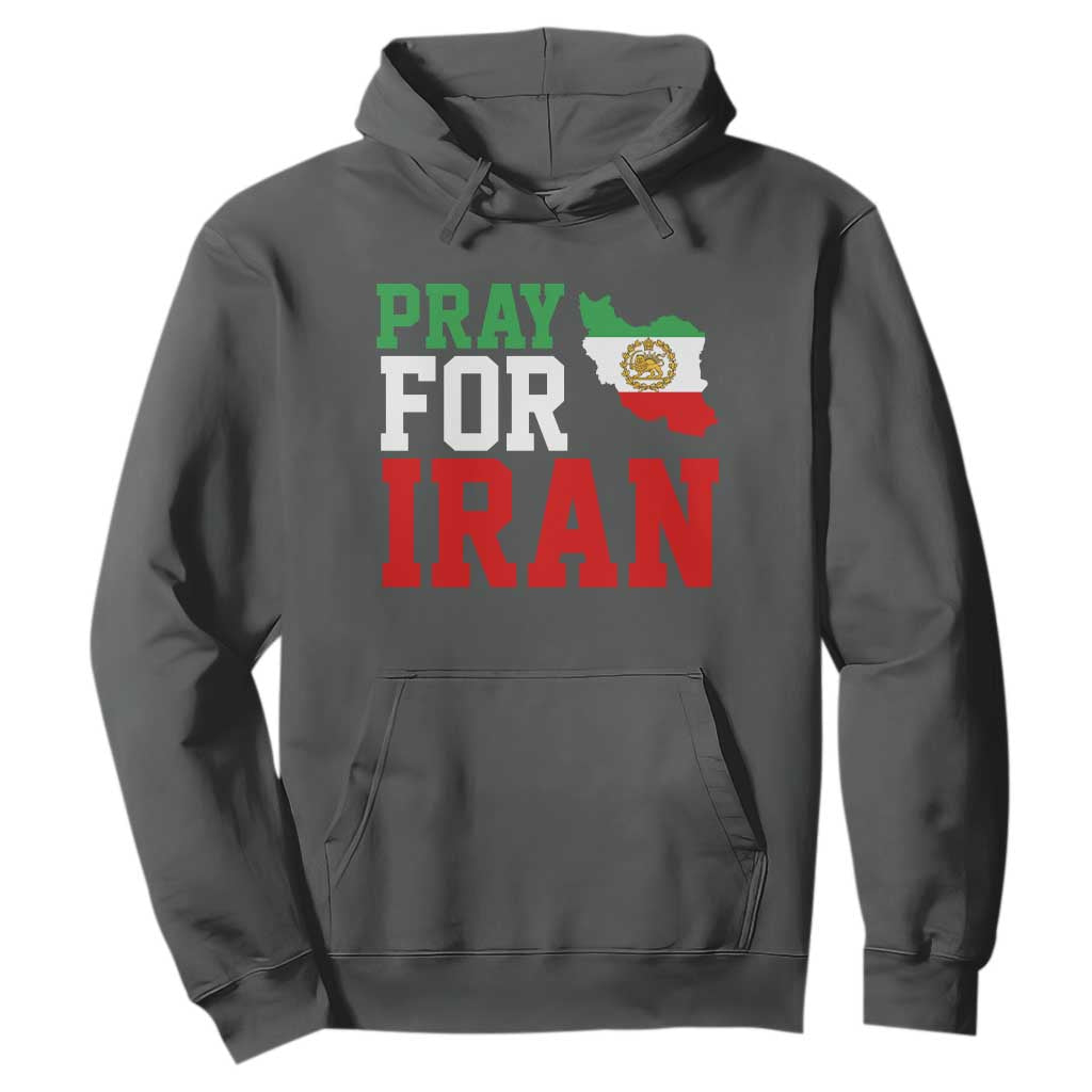 Pray For Iran Hoodie Anti War Protest Apparel Gift TS12 Dark Heather Print Your Wear