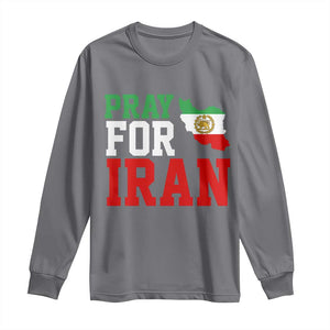 Pray For Iran Long Sleeve Shirt Anti War Protest Apparel Gift TS12 Charcoal Print Your Wear