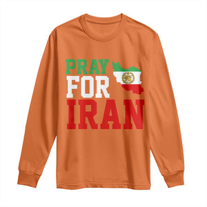 Pray For Iran Long Sleeve Shirt Anti War Protest Apparel Gift TS12 Orange Print Your Wear