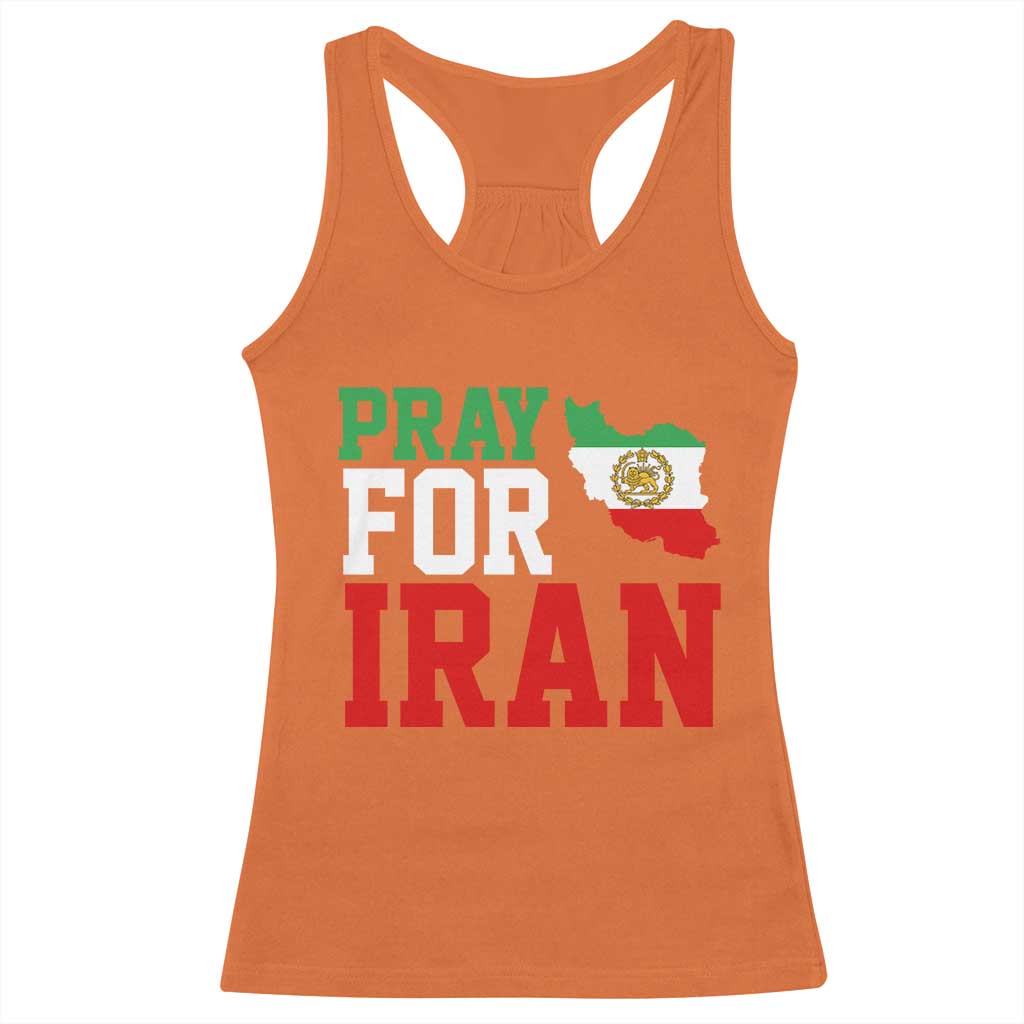 Pray For Iran Racerback Tank Top Anti War Protest Apparel Gift TS12 Orange Print Your Wear