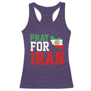Pray For Iran Racerback Tank Top Anti War Protest Apparel Gift TS12 Purple Print Your Wear
