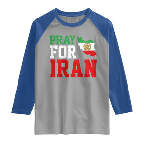 Pray For Iran Raglan Shirt Anti War Protest Apparel Gift TS12 Sport Gray Royal Print Your Wear
