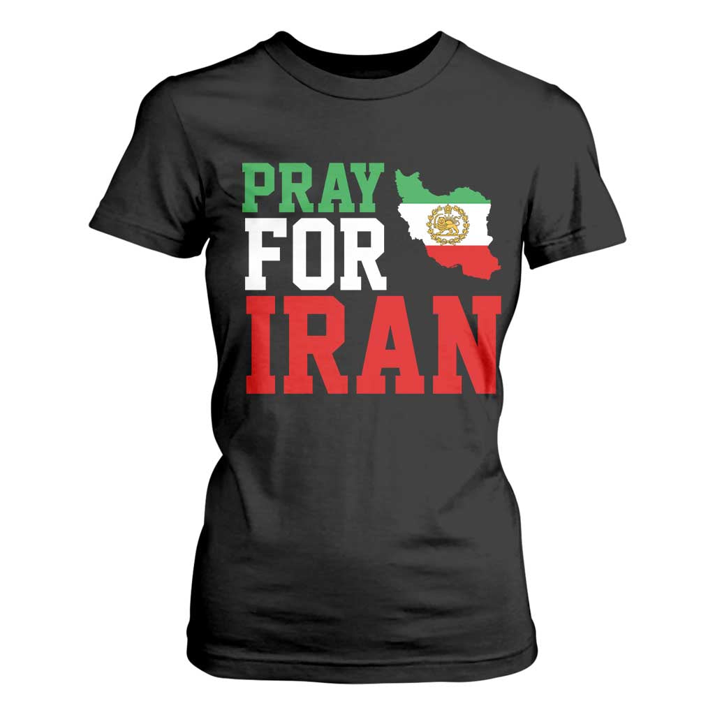 Pray For Iran T Shirt For Women Anti War Protest Apparel Gift TS12 Black Print Your Wear