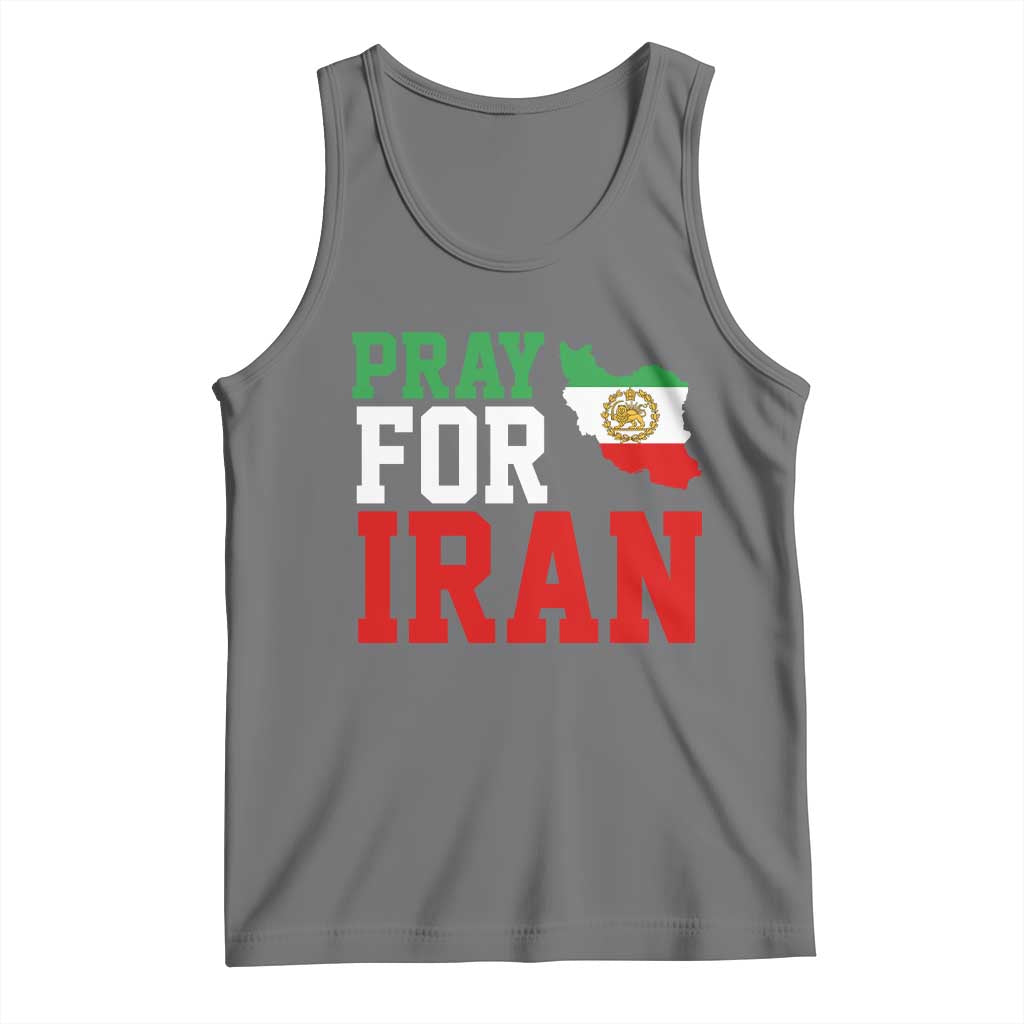 Pray For Iran Tank Top Anti War Protest Apparel Gift TS12 Black Heather Print Your Wear