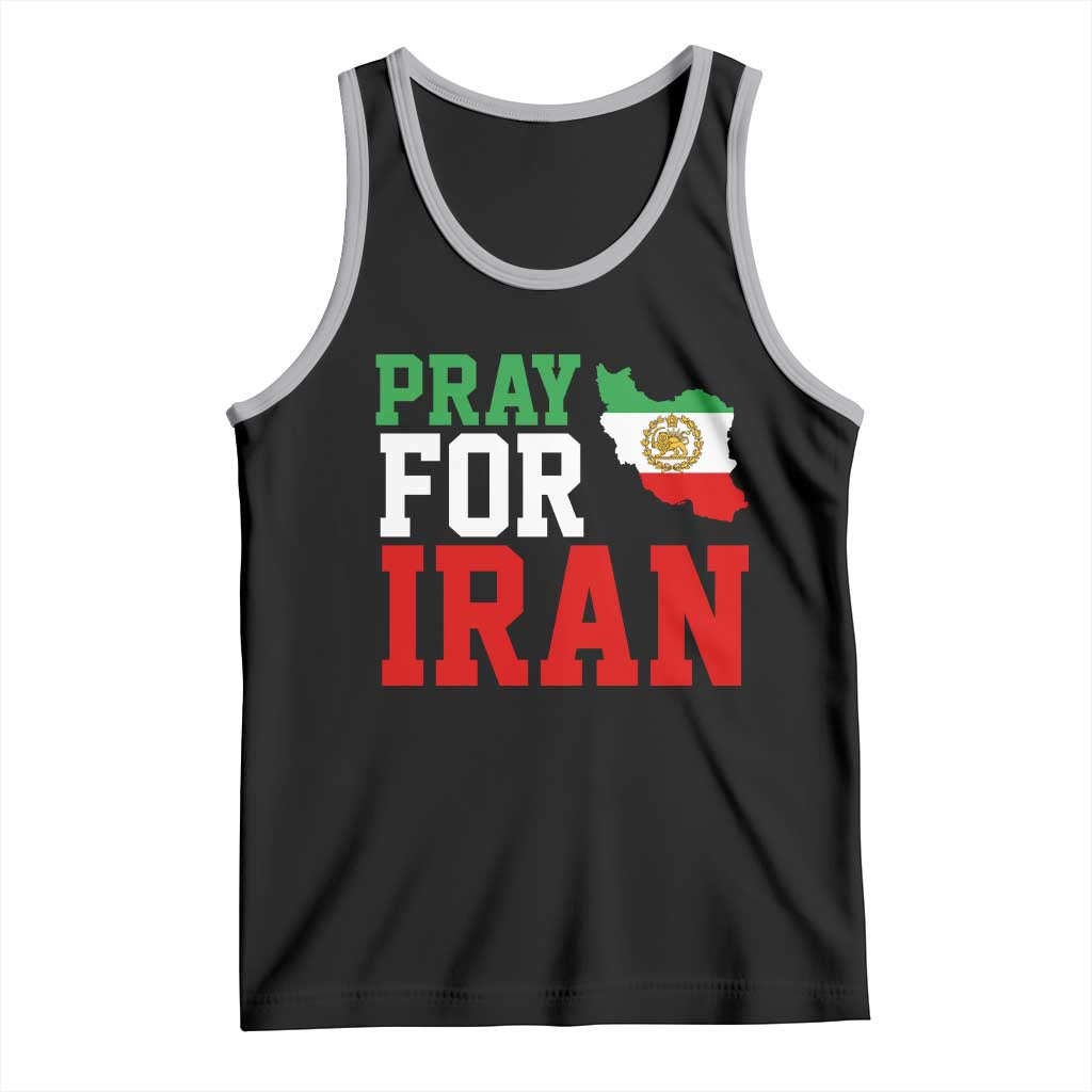 Pray For Iran Tank Top Anti War Protest Apparel Gift TS12 Black Athletic Heather Print Your Wear
