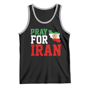 Pray For Iran Tank Top Anti War Protest Apparel Gift TS12 Black Athletic Heather Print Your Wear