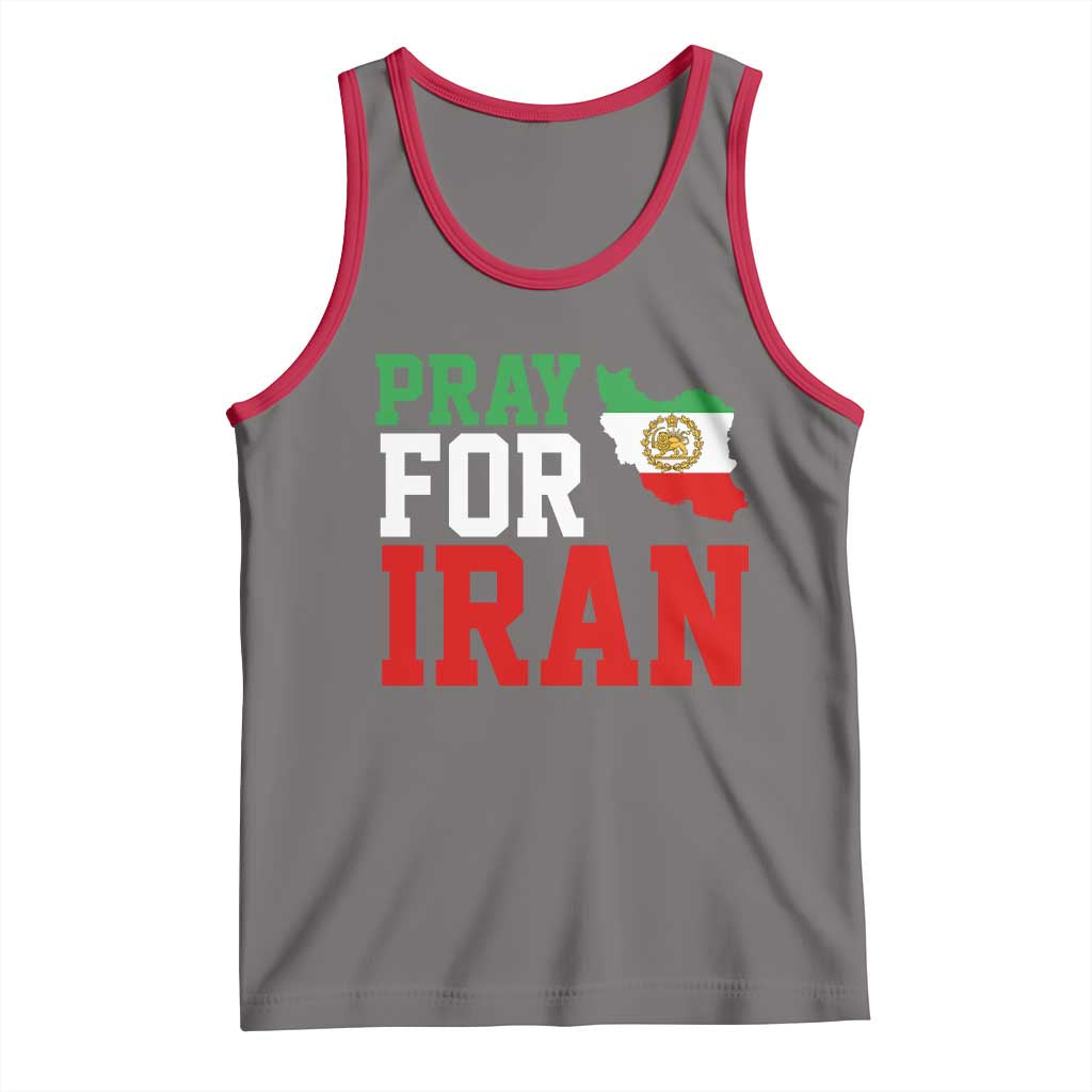Pray For Iran Tank Top Anti War Protest Apparel Gift TS12 Deep Heather Red Print Your Wear