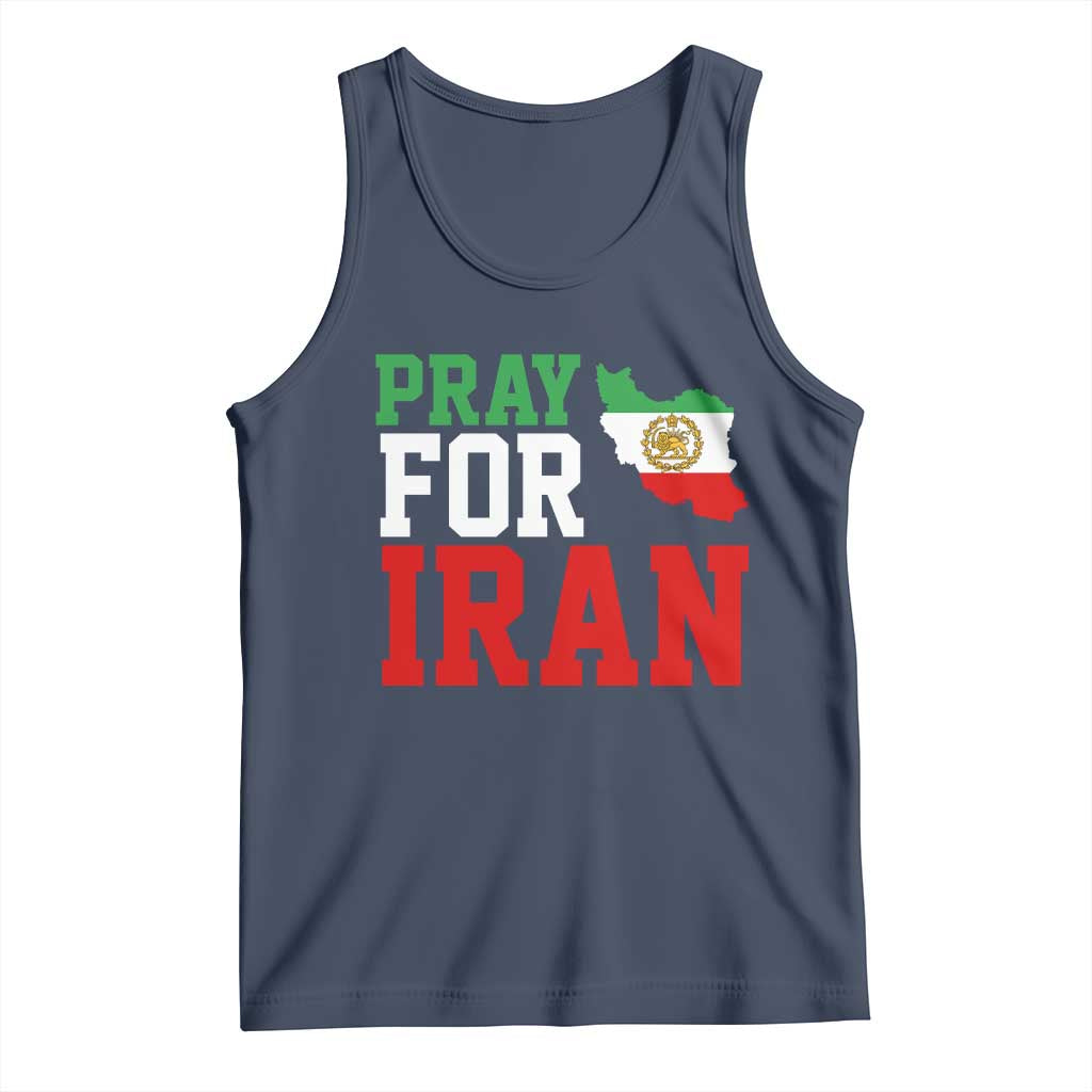 Pray For Iran Tank Top Anti War Protest Apparel Gift TS12 Navy Print Your Wear