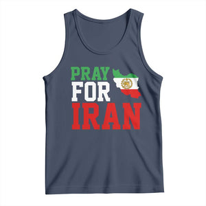 Pray For Iran Tank Top Anti War Protest Apparel Gift TS12 Navy Print Your Wear