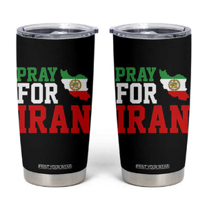 Pray For Iran Tumbler Cup Anti War Protest Apparel Gift TS12 Black Print Your Wear