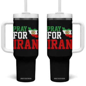 Pray For Iran Tumbler With Handle Anti War Protest Apparel Gift TS12 One Size: 40 oz Black Print Your Wear