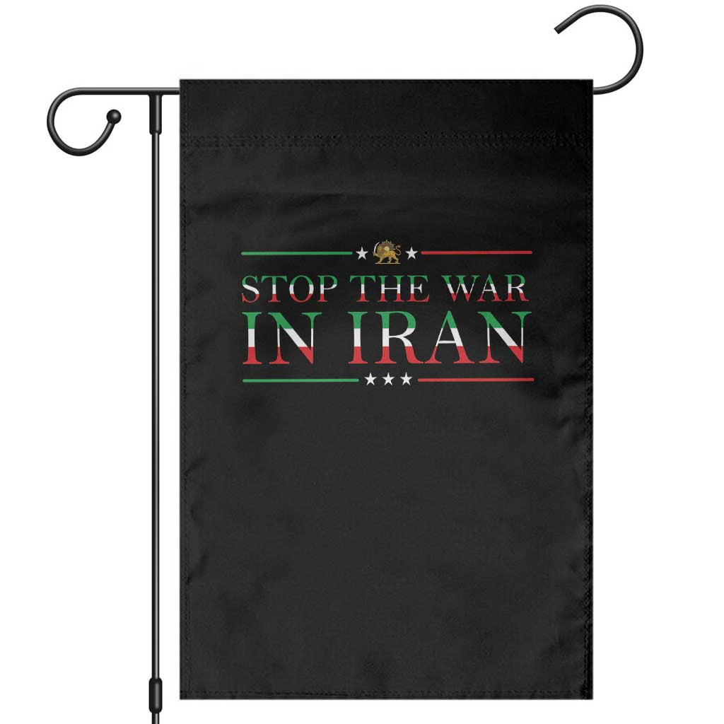 Stop The War In Iran Garden Flag Anti War Protest TS12 Black Print Your Wear
