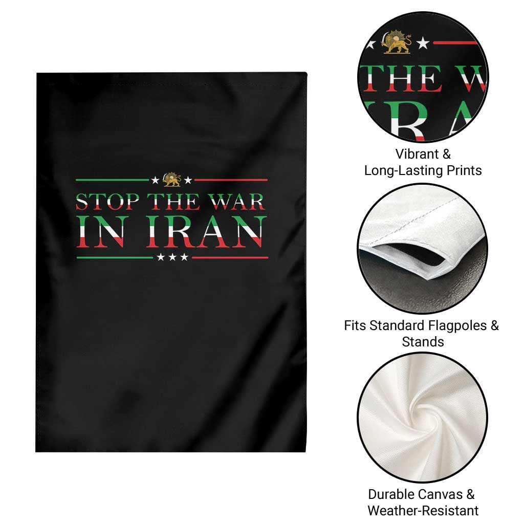 Stop The War In Iran Garden Flag Anti War Protest TS12 Print Your Wear