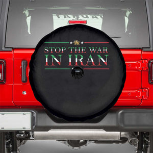 Stop The War In Iran Spare Tire Cover Anti War Protest TS12 Black Print Your Wear