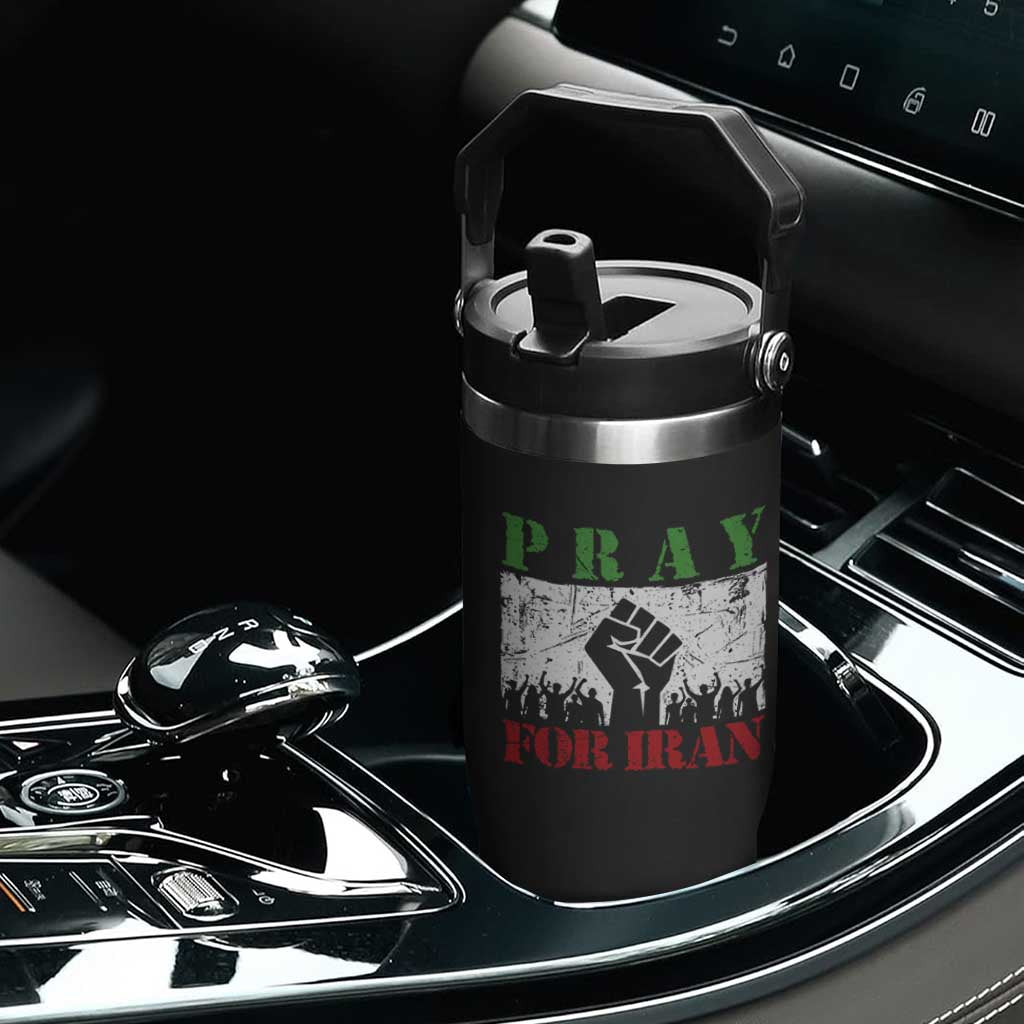 Pray For Iran Flip Straw Tumbler Support Iranian People Peace TS12 Print Your Wear